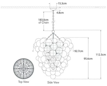 TALIA - Grande Entry Chandelier in Burnished Silver Leaf by Visual Comfort Europe - view 3